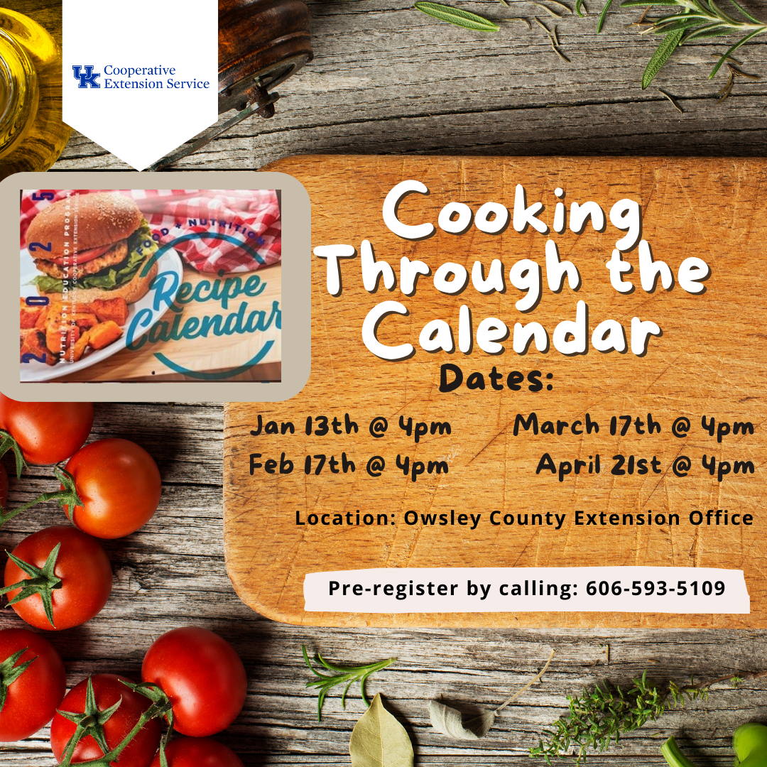 Cooking Through the Calendar Flyer