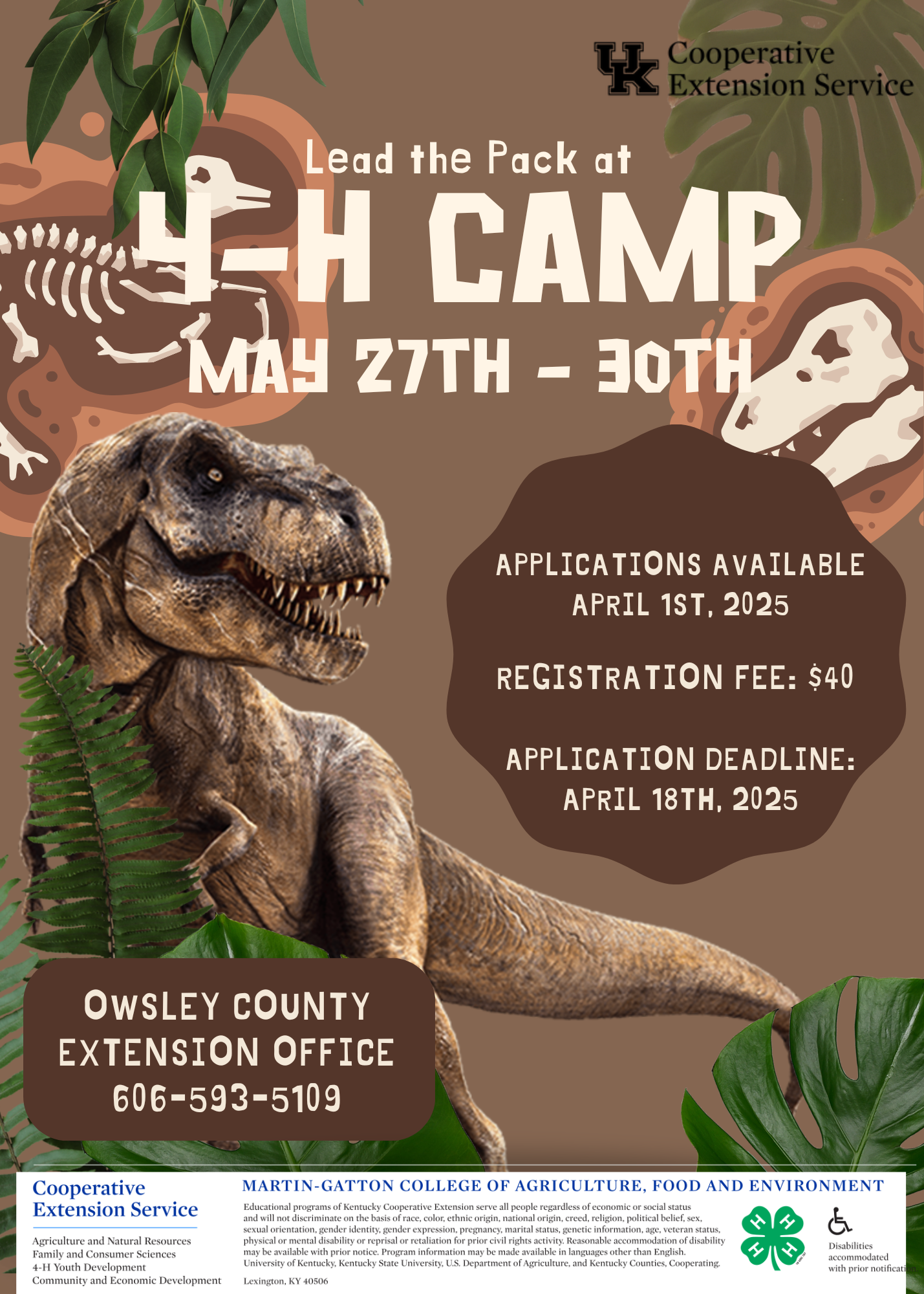 4-H Camp Dates Flyer