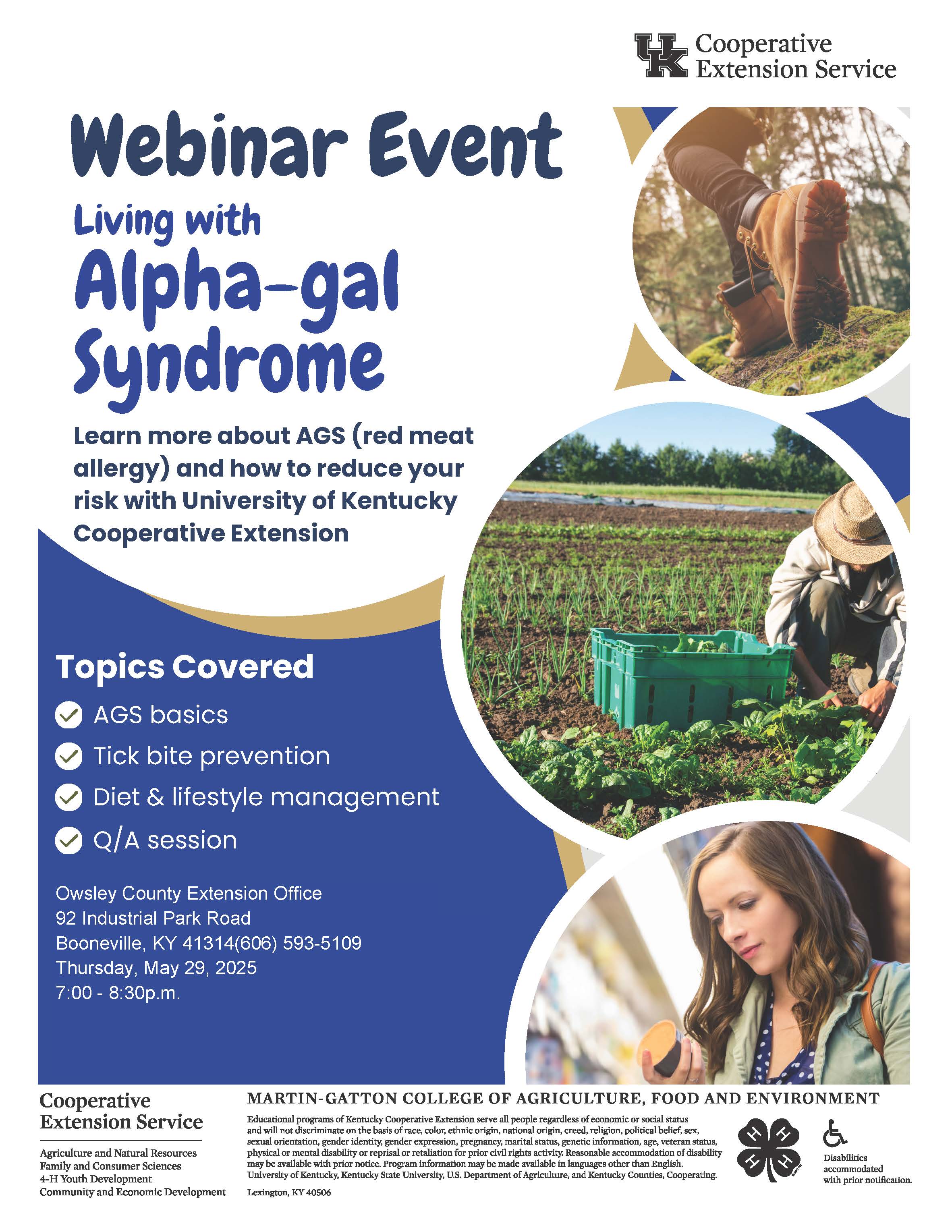 Alpha Gal Webinar Event flier