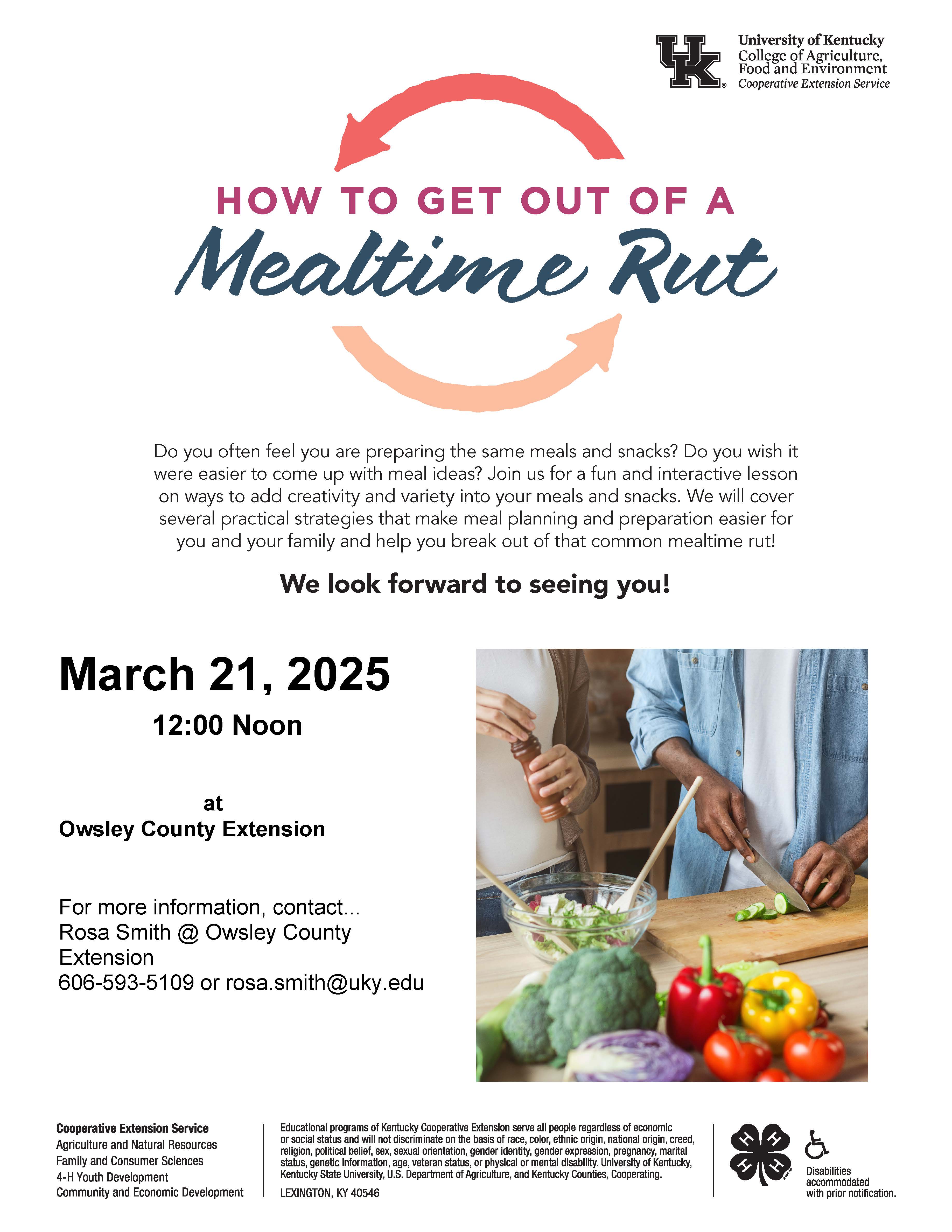 Mealtime Rut flyer